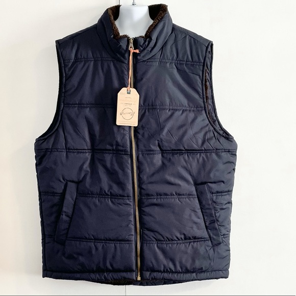 🆕Men’s WEATHERPROOF Faux Shearling Lined Vest - Picture 2 of 9